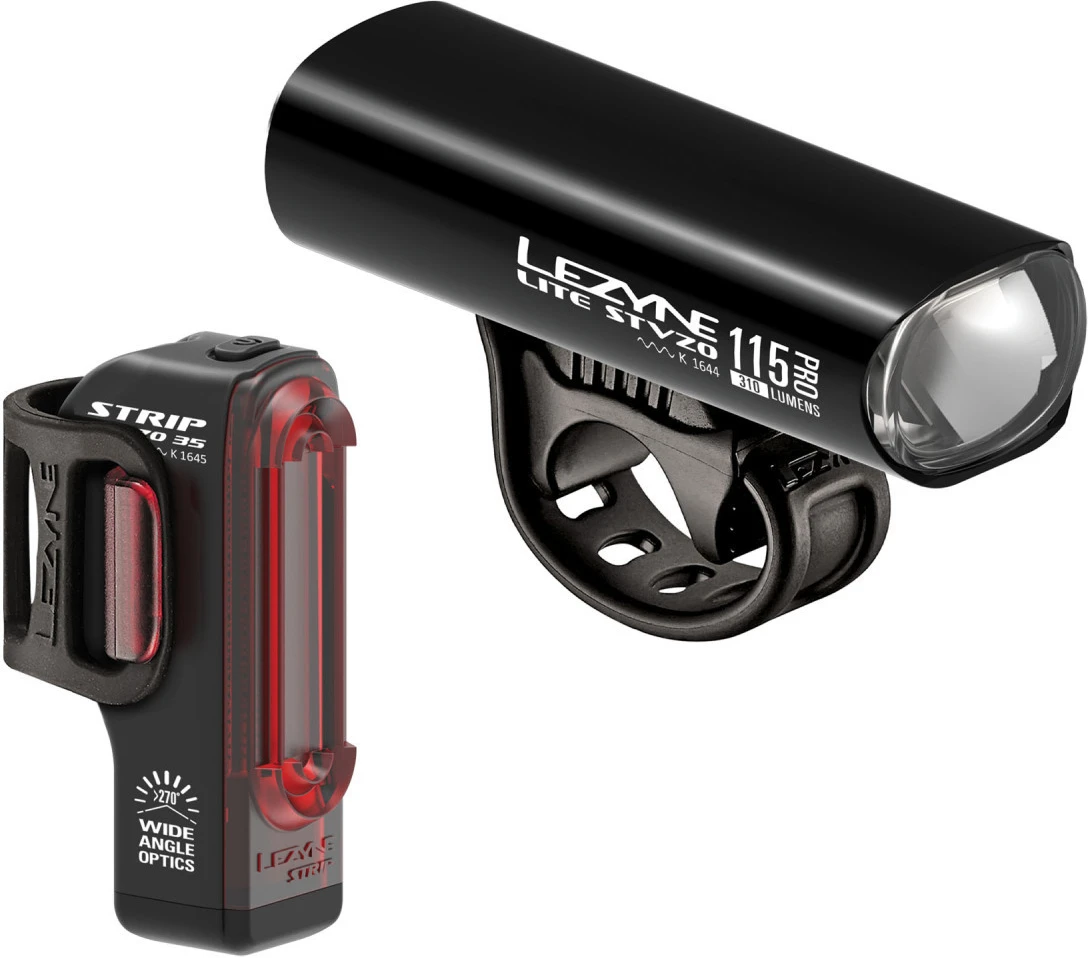 Lezyne LED Fahrradbeleuchtungsset Lite Pro 115 STVZO + Strip Drive STVZO 1 Lezyne LED Fahrradbeleuchtungsset Lite Pro 115 STVZO + Strip Drive STVZO